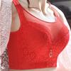 Sexy Push Up Bra Woman See Through Backless Bra Bralette Top Floral Bralette Lace Thin Large Size No Steel Ring Underwear