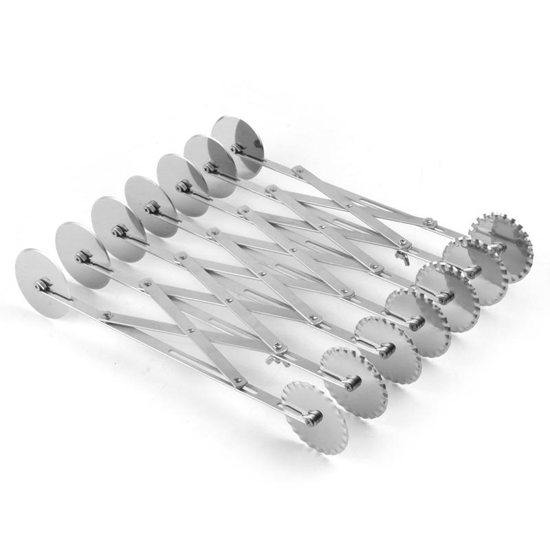 Baking Tools Kitchen Accessories Stainless Steel Adjustable Pizza Wheel 3 5 7 Wheels Pizza Cutter Bread Dough Cutter