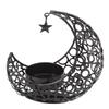 Romantic Moon Candlestick Iron Hollowed Candle Holder for Weddings Christmas Decoration Dining