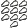 10pcs 1.5-12mm Wire Rope Thimbles 304 Stainless Steel Thimbles Ring Clamp  Rope Connecting Head