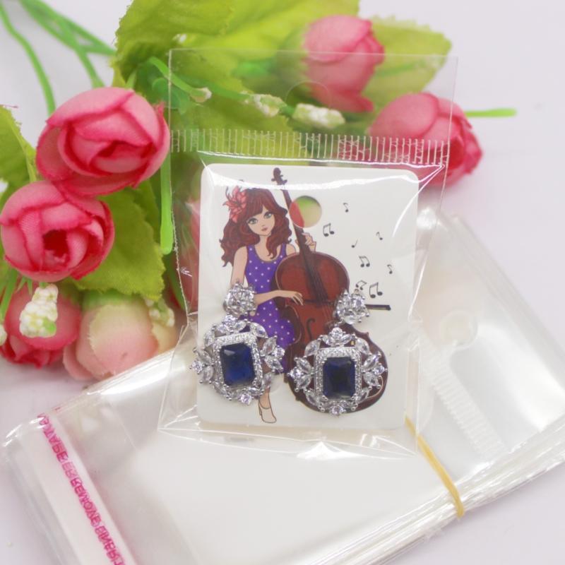 5x4 см Горячая распродажа Новый стиль комиксов Красота/Фото Девушка Черный/Белый/Крафтовская бумага Серия Серьги-гвоздики Набор Шаблон карты