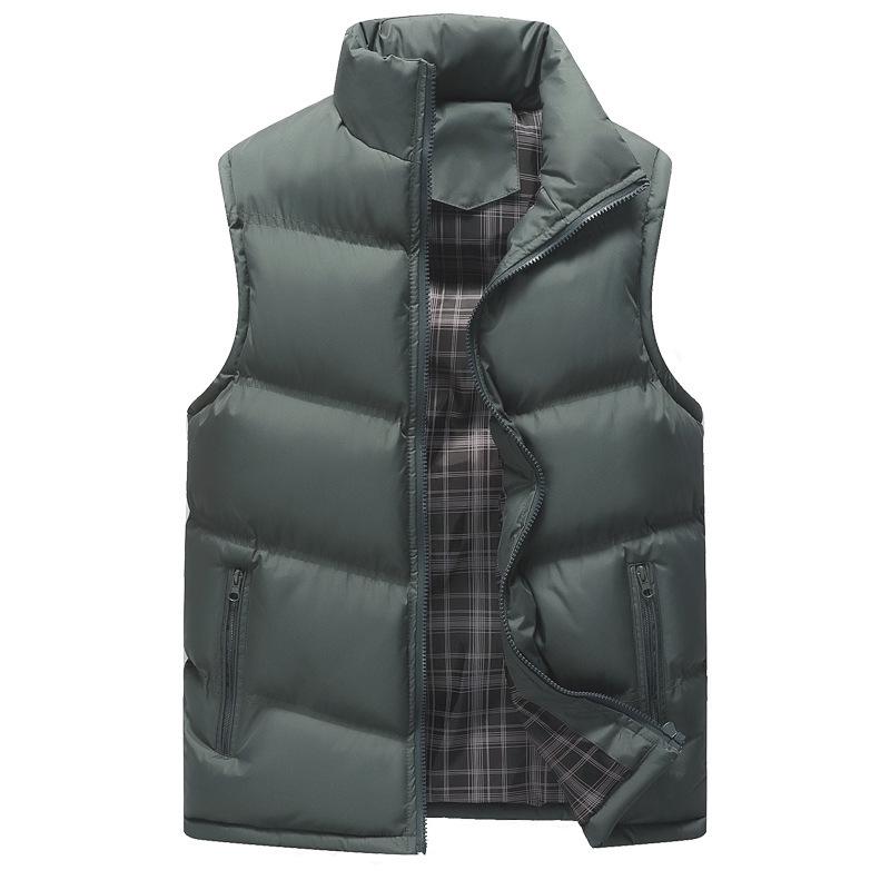 Autumn and Winter Cotton Vest Korean Version Tide Youth Vest Warm Down Cotton Top Men's Vest