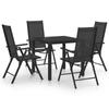 Day and Night - Day and Night 5-piece Black Aluminum Garden Dining Set