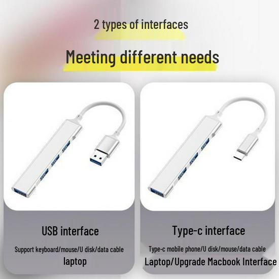 USB 3.0 Type-C разветвитель: Док-станция «Один к четырем» для телефонов, планшетов и ноутбуков