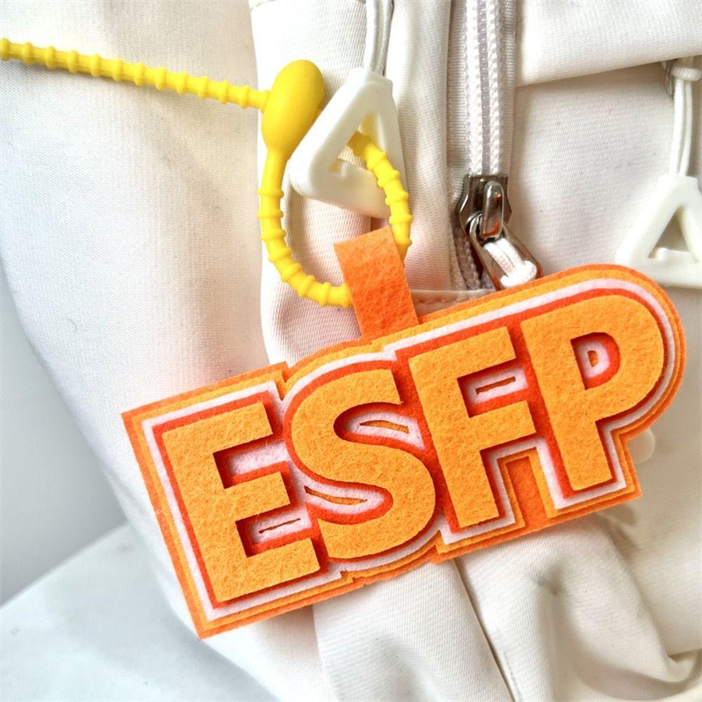 Letter MBTI Key Chain Korean Style 16 Type Personality Key Chain Non-woven Pendant Decoration
