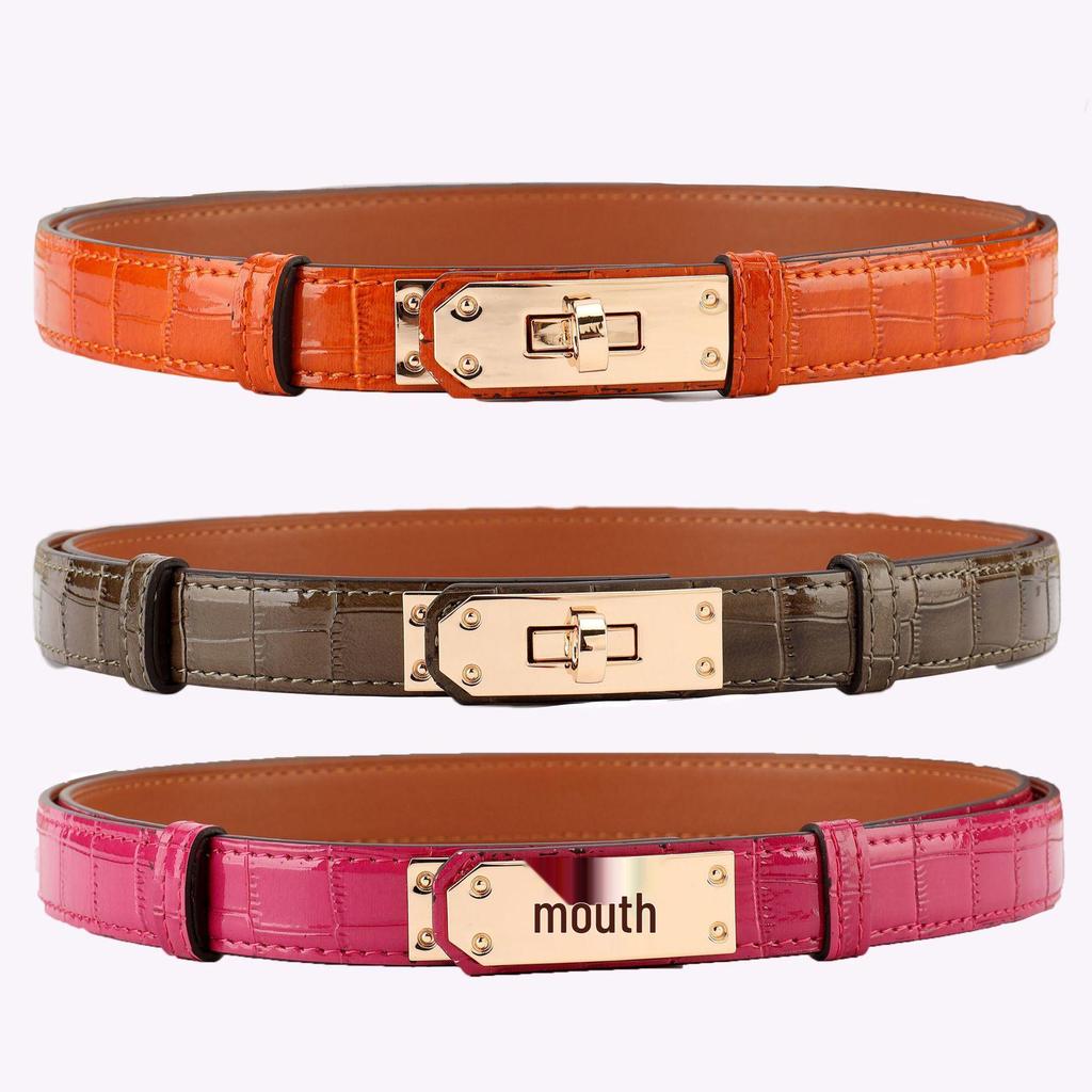 Универсальный женский ремень H-образного типа из лицевой коровьей кожи для подчеркивания талии и украшения летних платьев