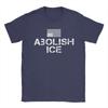 Abolish ICE America in Distress Inverted American Flag T Shirts Men Cotton Vintage TShirt Crewneck  Tees Short Sleeve Clothing