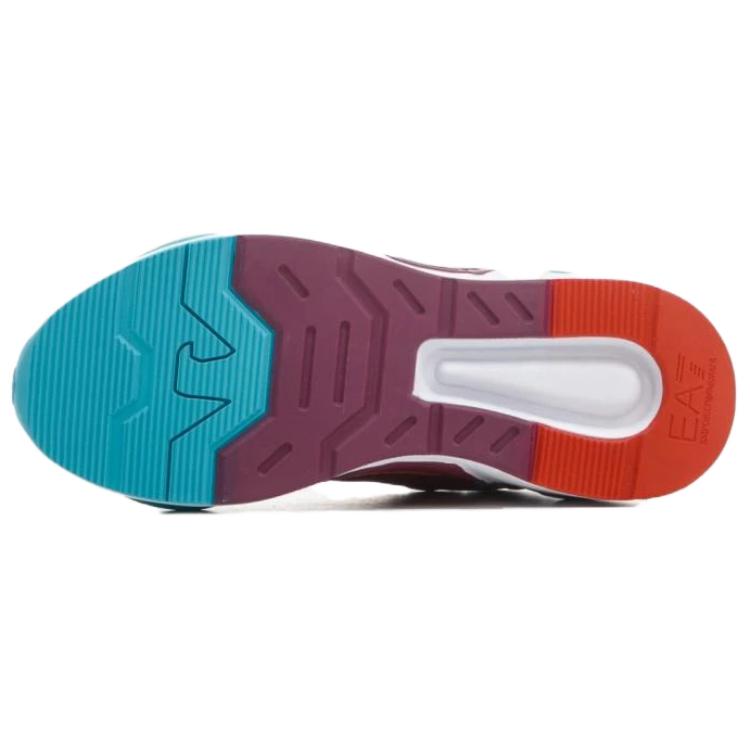 Emporio Armani EA7 Кожаные Удобные Универсальные Дышащие Низкие Повседневные Кроссовки Женские Фиолетовый X8X070XK165Q244