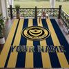 Custom Text Printed Rug Portsmouth FC Non Slip Floor Carpet For Home Room Decor