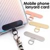 Detachable Stainless Steel Mobile Phone Lanyard Card Patch Anti-lost Strong Phone Strap Hang Cord Tabs for IPhone Samsung Xiaomi