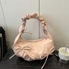 Ins Niche Design Pleated Shoulder Strap Bag 2025 New Bow Shoulder Bag Cloud Bag Female Cute Armpit Bag