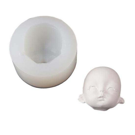 Yousheng силиконовая форма для лица куклы для изготовления шоколадных конфет 3D форма для головы ребенка легко снимаемая чистая форма для сиропа помадка шоколадная моделирующая паста