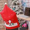 4pcs Seat Protector Christmas Chair Cover Cartoon Red Wear for Chairs Santa Claus Seat Cover  Gift