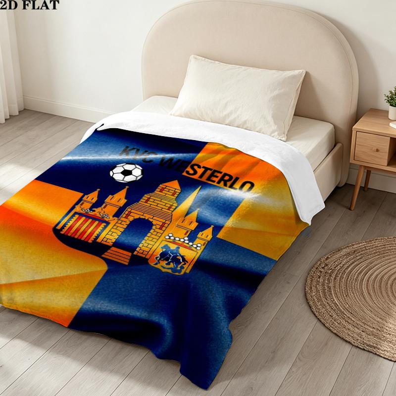 Kvc Westerlo Print Flannel Blanket, High quality Comfortable for All Seasons, Home Decor, Warmth and Comfort, Perfect for Christmas Gifts