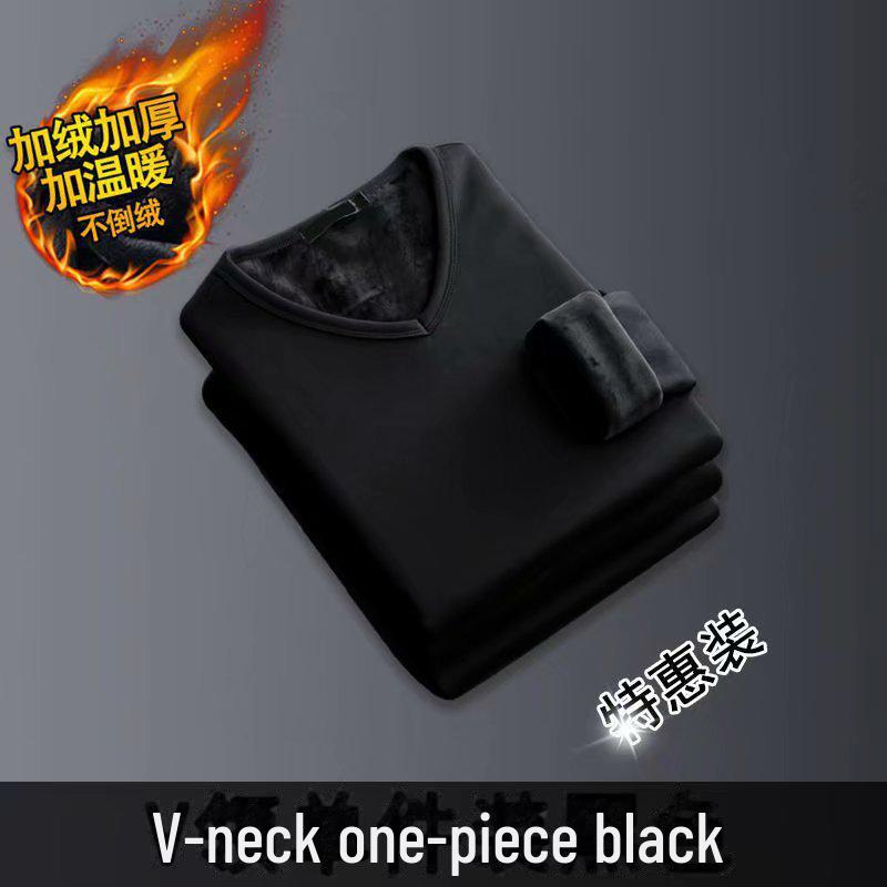 Мужской зимний бархатный термотоп Plus: Плотный, стильный и теплый базовый слой или верхняя одежда для создания молодого образа