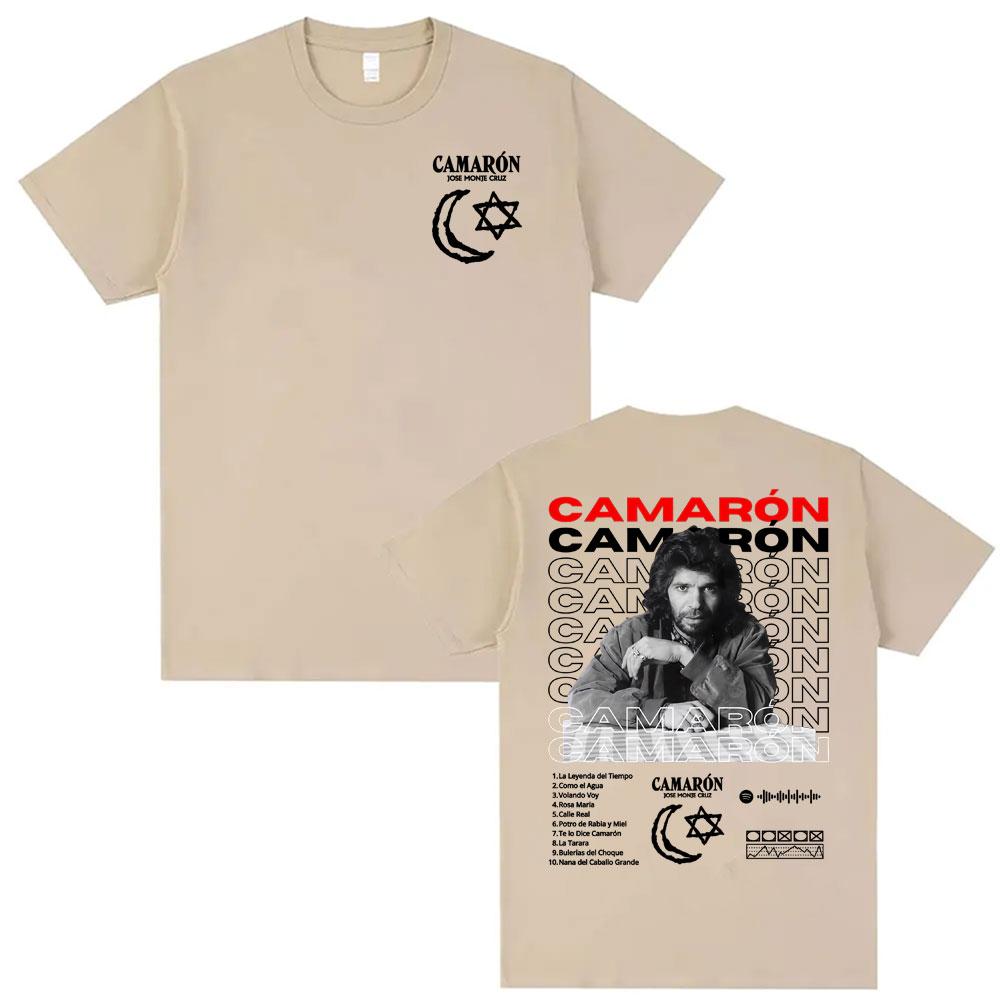 Rock Camaron De La Isla Album Graphic T Shirts Men Women Fashion Hip Hop Punk Street Tshirts Cotton Summer Short Sleeve T Shirt