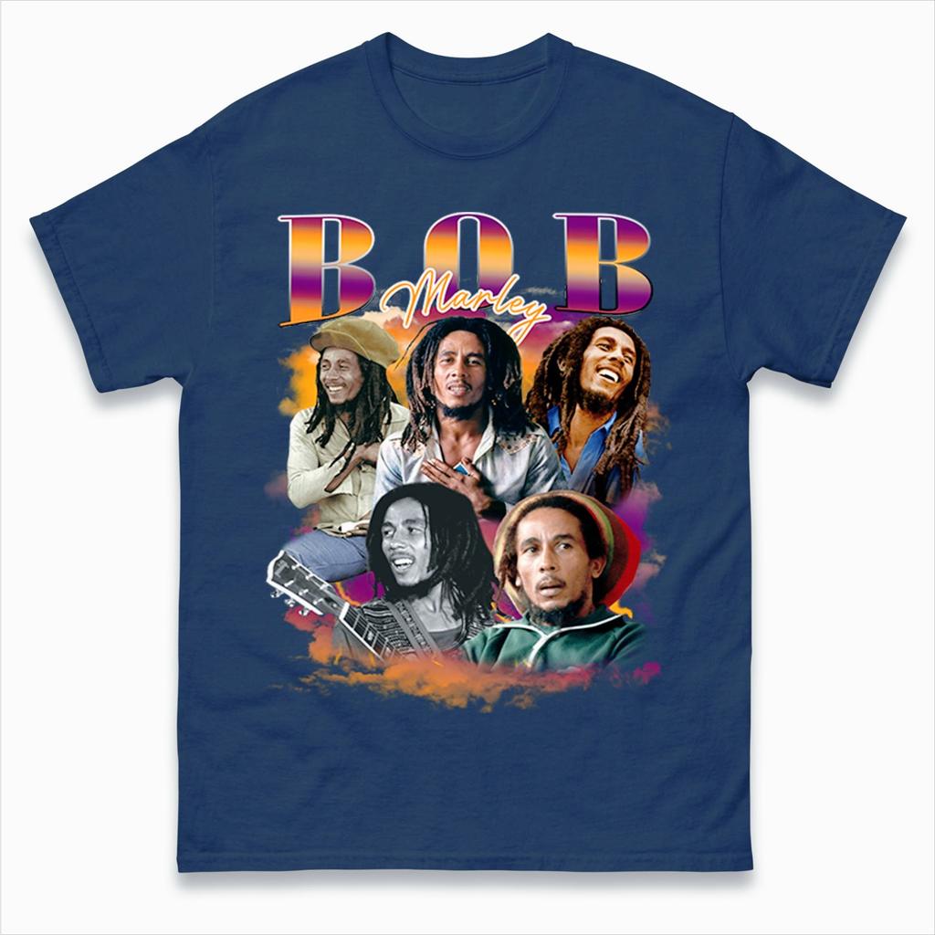 Bob Marley Vintage Graphic Tshirt Unisex Unisex Reggae Legend Singer Fan Casual Oversized Short Sleeve Cotton Streetwear Tops