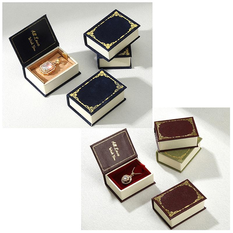 Маленькая книга футляр для ювелирных изделий ретро креативная принцесса кольцо и ожерелье подарочная коробка упаковка для малого бизнеса