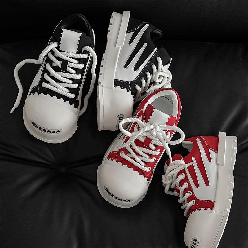 3702 трендовый бренд Микки большая голова обувь мужская и женская нишевый дизайн обувь на толстой подошве пара Гочао уродливые милые хлебные туфли