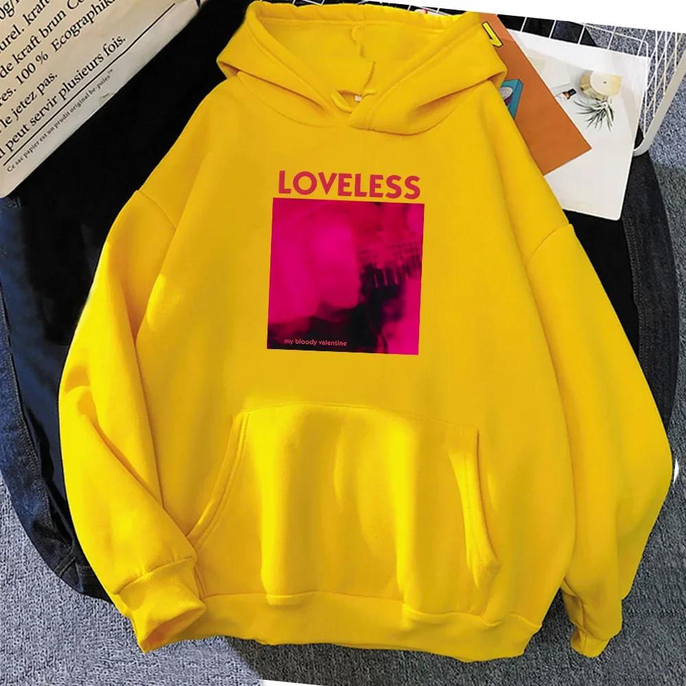 Loveless Song Printing Hoody My Bloody Valentine Rock Band Hoodies Moletom Hip Hop Fashion Graphic Streetwear Women Clothing
