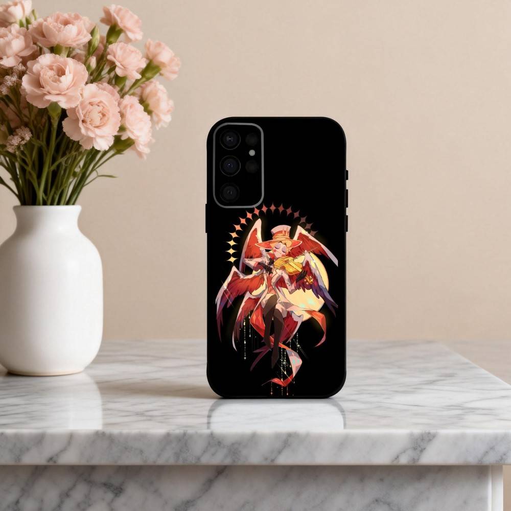 H-Hazbin H-Hotel L-Lucifer M-Magne Чехол для телефона Samsung S25,24,23,22,30,21,10,9,Ultra,Plus,Lite,FE,4,5 G Мягкий черный чехол