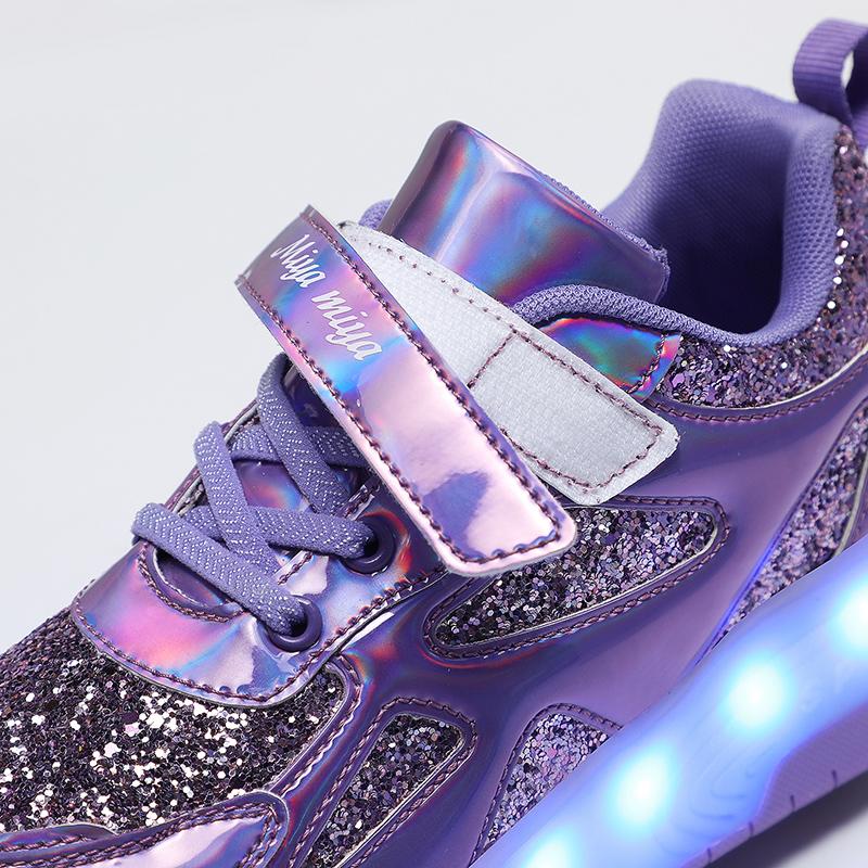 TUINANLE Детские туфли для мальчиков и девочек с мигающими роликовыми коньками, детская обувь со светодиодной подсветкой, светящиеся колеса