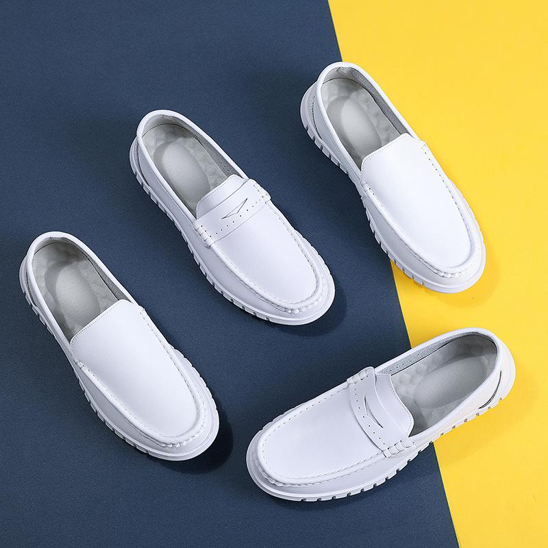 Male Nurse Shoes White Soft-soled Non-slip Hospital Work Shoes Breathable and Comfortable Men's Casual Platform Shoes