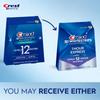 Teeth Whitening Strips, Crest, 3D White, 1 Hour Express, 11% Concentration, 1-Day Treatment, 60 Mins, Whitening Level 12, 1 Sachet