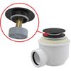 Clik-Clak Shower Drain, Matt Black