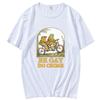 Summer Ride Bike Frog TShirt Men Women Harajuku Graphic Cotton Loose Short Sleeve Casual Trendy Streetwear