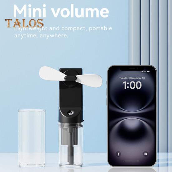 Ручной распылительный вентилятор с мощным двигателем, сильный поток воздуха, 4 скорости, низкий уровень шума, перезаряжаемый персональный небольшой карманный вентилятор