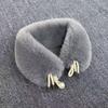 Faux Fox Fur Neckerchief Wrap Solid Neck Warmer  for Jackets Coats Hoods Hats Accessory