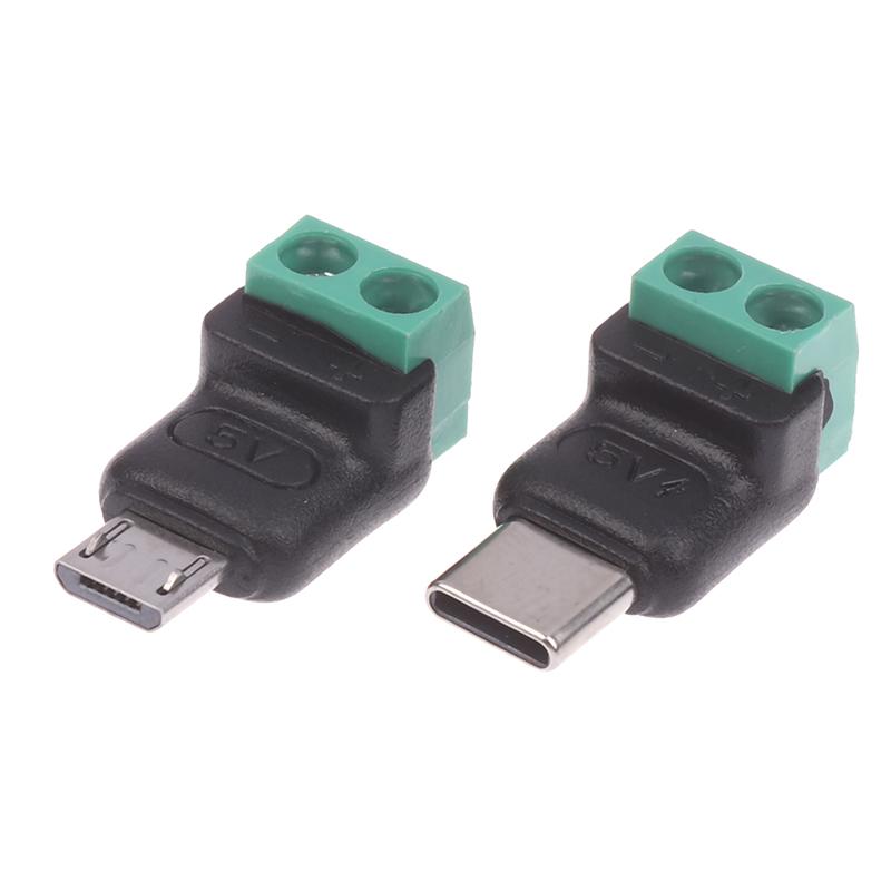 1/3 шт. USB-C адаптер, штекер, 2 контакта, без пайки, электрооборудование, безпаечные разъемы для промышленного, научного ремонта, зарядки