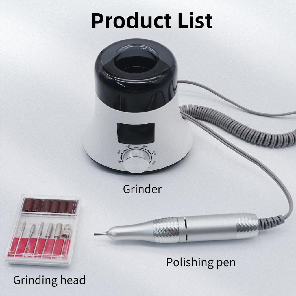 Портативная аккумуляторная ручка для полировки ногтей Профессиональная машинка для шлифовки ногтей для салона красоты Высокомощная машинка для полировки ногтей