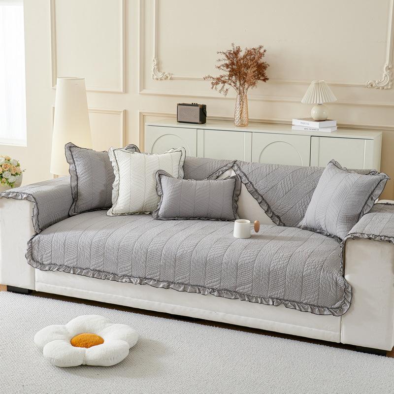 Korean Pure Cotton Sofa Cushion, Universal In All Seasons, Non-Slip Seat Cushion, Simple And Modern Cotton Leather Sofa Cover, Towel Cover Cloth