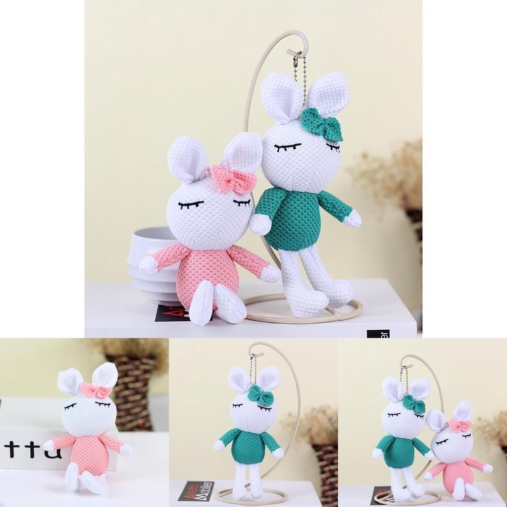 Очаровательная мини-плюшевая игрушка-кролик из мягкого короткого плюша с хлопковым наполнителем