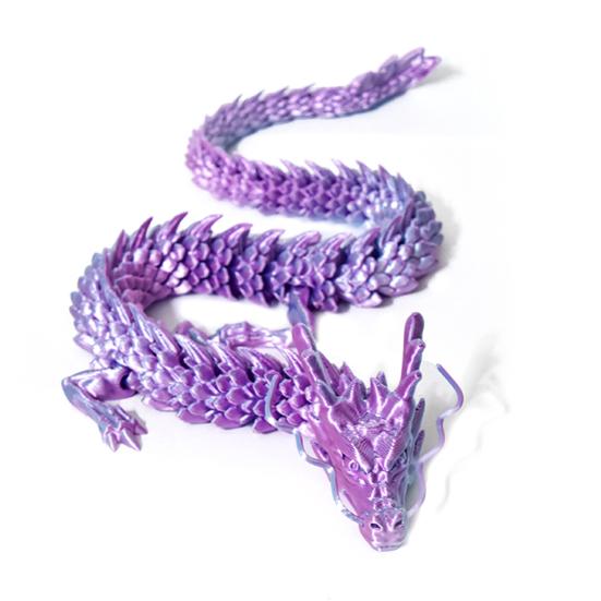 Китайская статуя дракона, напечатанная на 3D-принтере, фигурка дракона с подвижными суставами, шарнирная скульптура дракона, украшение стола для домашнего офиса