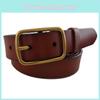 Solid Style Color Pure Leather Belt Women Metal Pin Buckle Jeans Supplies Pants