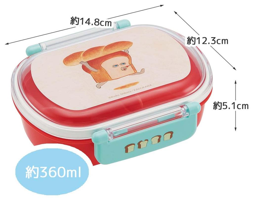Skater Lunch 1 with Perfect for Made In Bread Thief Kids' Box, Tier, 360ml, Inner, Dome-Shaped, Fluffy, Kids' Lunches, Antibacterial, Japan,
