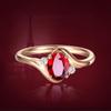 BELLA BOX Created Ruby Opening Adjustable Rings For Women Wedding Party Red Gemstone Ring Jewellery Gift