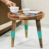 Wooden Side Table End Table Round Wooden Stool Tall Stool for Living Room, Dinning, Bed, Hotel Room 45.72 Cm Height and 30.48 Cm Diameter