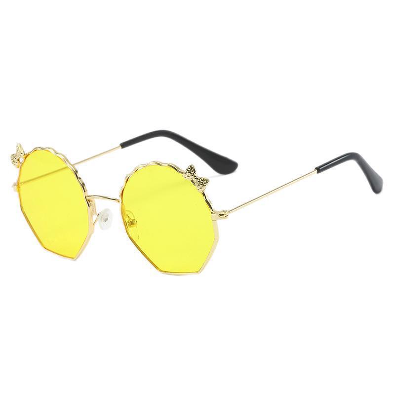 Cute Bow Children'S Glasses Sunglasses Trendy Fashion Versatile Sunglasses Children'S Metal Glasses