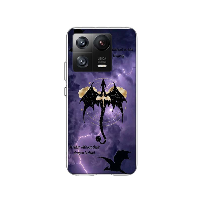 F-Fourth W-Wing Dragon Phone Case For Xiaomi 14 F7 Ultra Mi 15 Poco X7 X6 X5 Pro M6 M5 M5S F6 F5 F4 GT F3 Cover Coque TPU Soft C