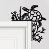 One Piece Turtle Ocean Decoration Wall Sticker Door Corner Decor Frame Corner Art Wall Decor Metal Hanging Turtle Ocean Wall