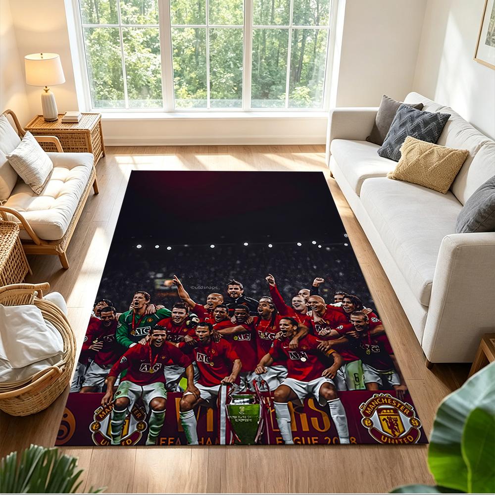 Red Devils United Pride 2D Printed Floor Mat Soft Plush Non-slip Bottom Corridor & Entryway Fashionable Home Decor Valentine's Day Gift