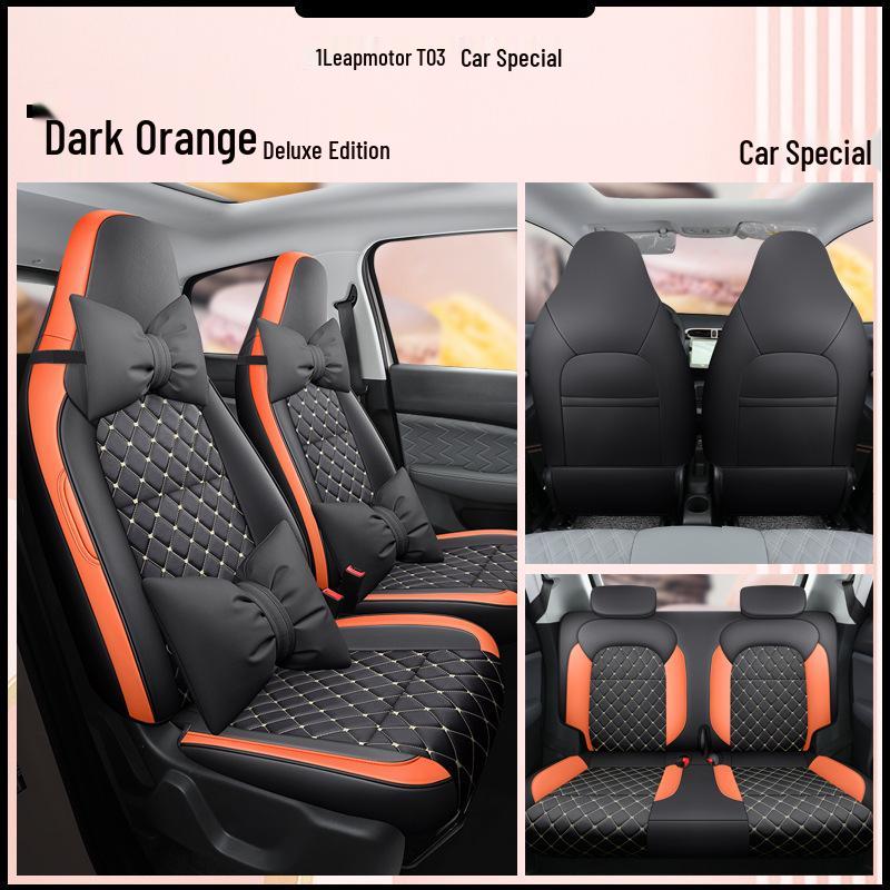 Fashion Leather Sports Seat Cover for Leapmotor T03 - All-Season Cushion