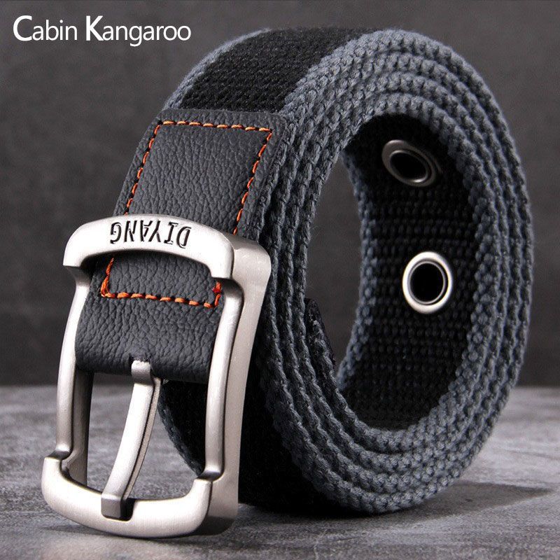 Canvas Belt Men'S Belt Casual Canvas Belt Casual Business Cowhide Pin Buckle Men'S Canvas Belt