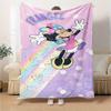 1pc. Rainbow Minnie Mouse Soft Throw Blanket - Cute Home Decor for Roomz013