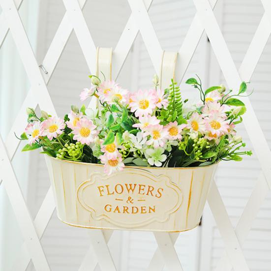 Кашпо для растений на заборе, металлические подвесные цветочные горшки, кашпо для перил, со съемными крючками для сада, забора, дома, балкона, террасы