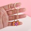 2Pcs/set Cute Kapibala Heart-shaped Stitching Best Friend Bestie Key Chain BFF Friendship Jewelry Gifts for Girls